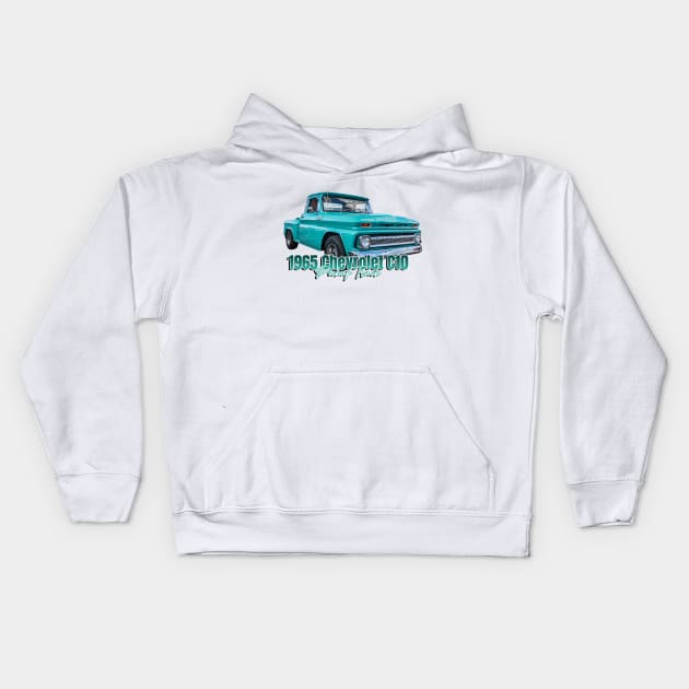 1965 Chevrolet C10 Pickup Truck Kids Hoodie by Gestalt Imagery